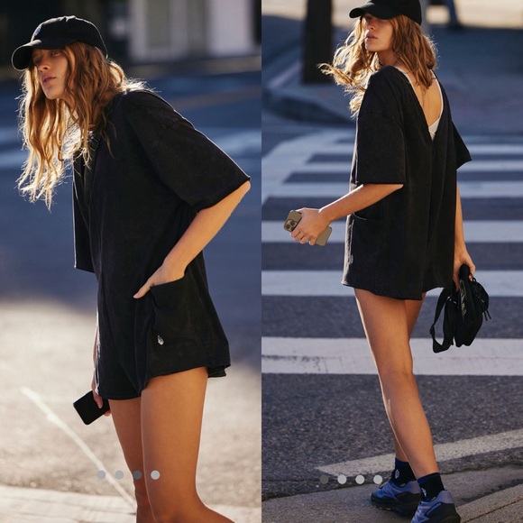 FP Movement by Free People Pants - NWT FP Movement Hot Shot Tee Romper in Black Size Varies
